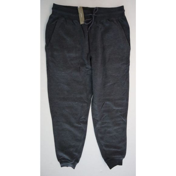 J. Crew BJ349 SBL Men's Sz S Black/Gray Pacific Fleece Jogger Sweatpants $80 - Picture 1 of 9